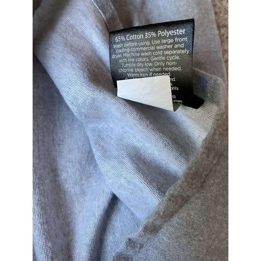 Cuddl Duds Grey Flannel Bed Pillowcase Shams